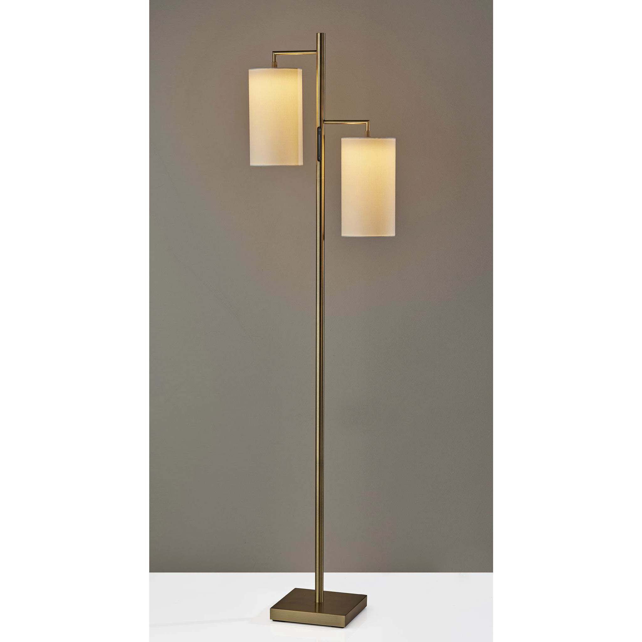 Matilda 67 inch 6.00 watt Antique Brass Tree Floor Lamp Portable Light, with Smart Switch