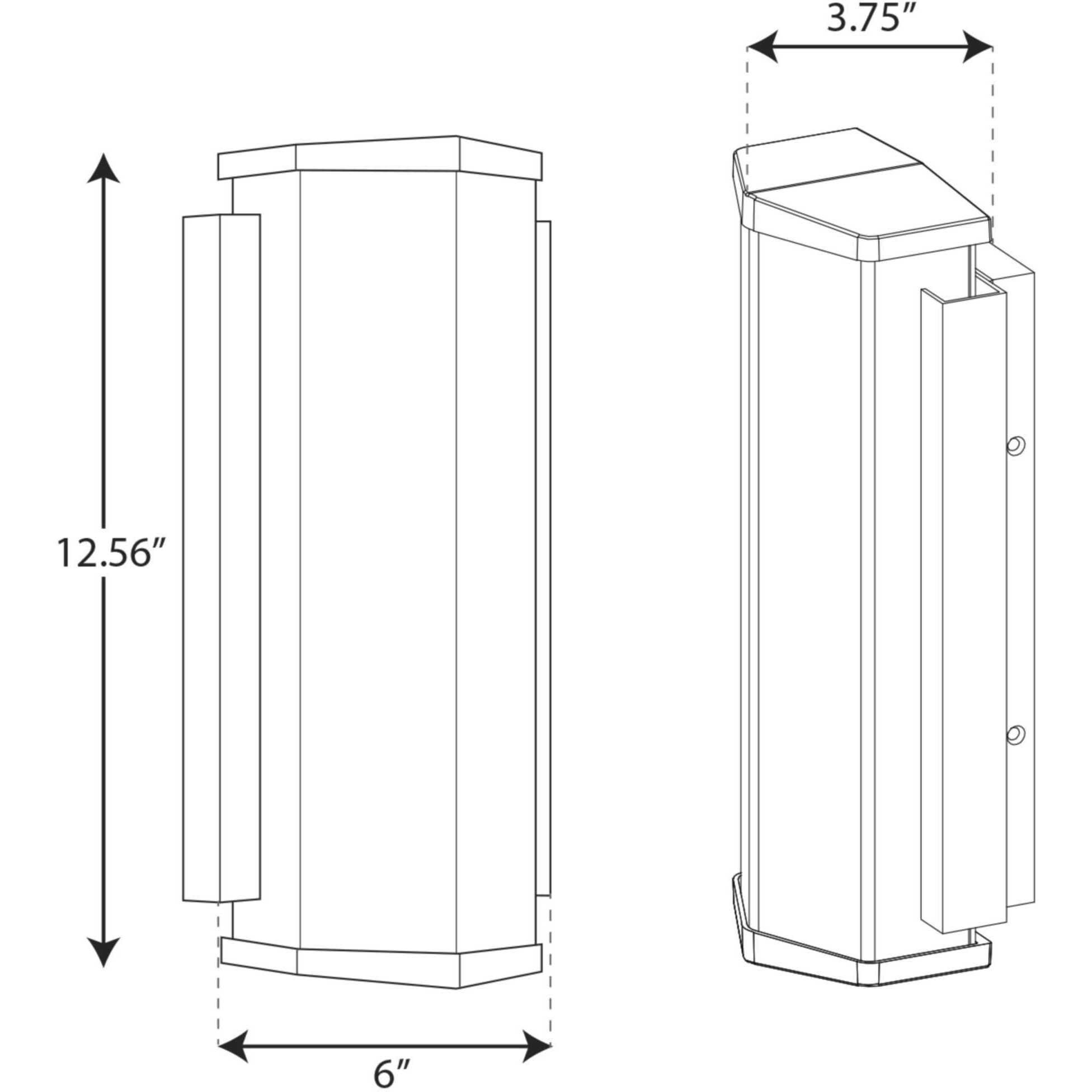 Z-1070 LED Outdoor Sconce in Metallic Grey, Small, Progress LED