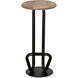 Hook 30 inch Matte Black Bar Stool, Left