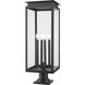 Nova 4 Light 29.5 inch Black Outdoor Pier Mounted Fixture
