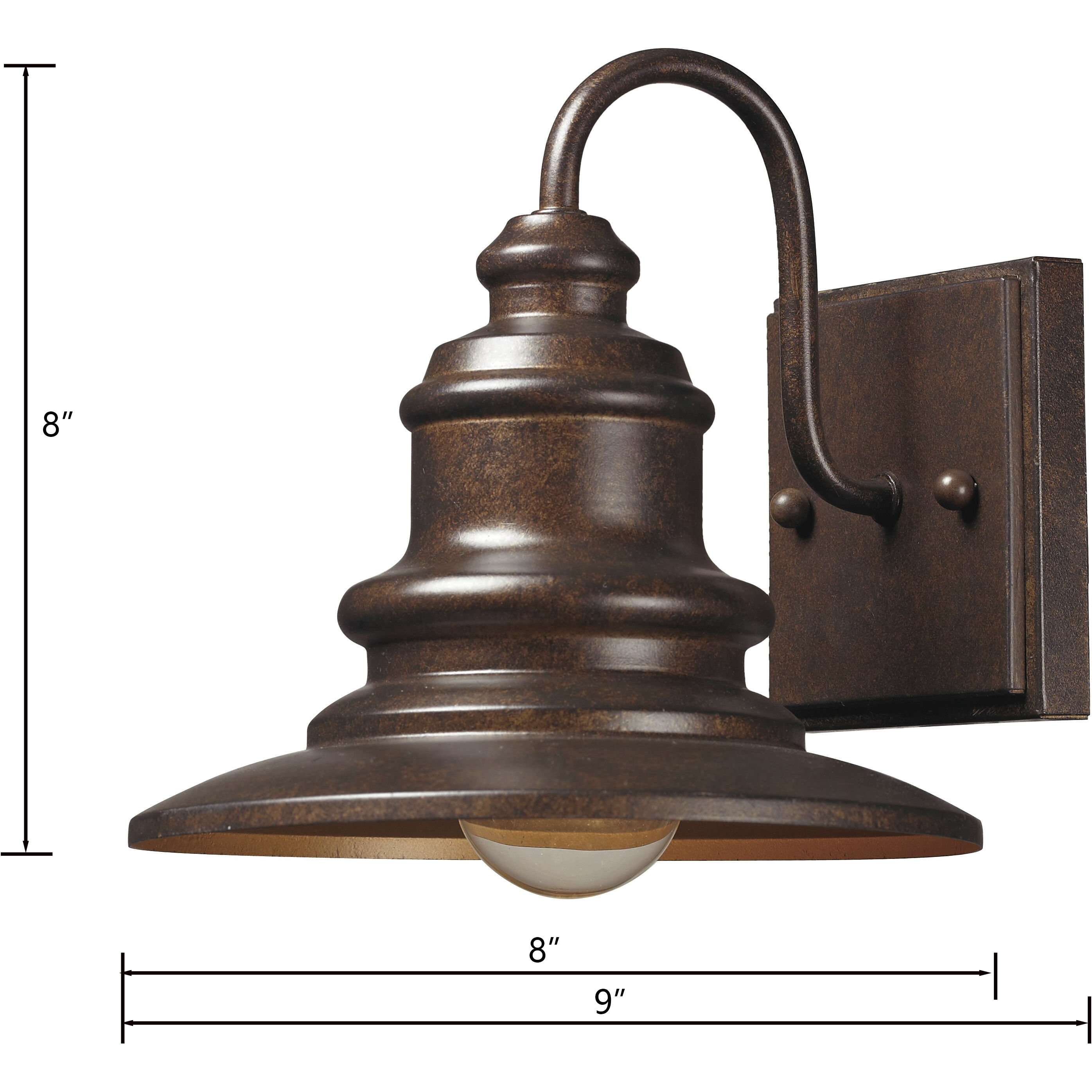 Marina 1 Light 8 inch Hazelnut Bronze Outdoor Wall Sconce