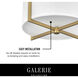 Galerie Axis 4 Light 25.5 inch Heritage Brass Indoor Semi-Flush Mount Ceiling Light