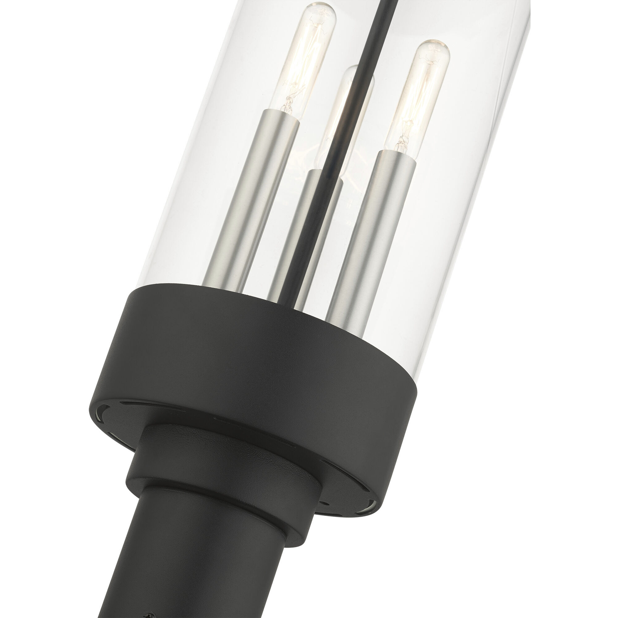 Hillcrest 3 Light 20 inch Textured Black Outdoor Post Top Lantern