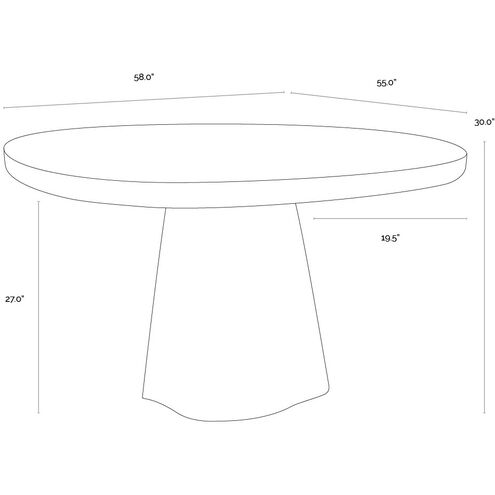 Celica Black Outdoor Dining Table