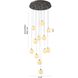 WHP Series 12 Light 24 inch Black Chandelier Ceiling Light