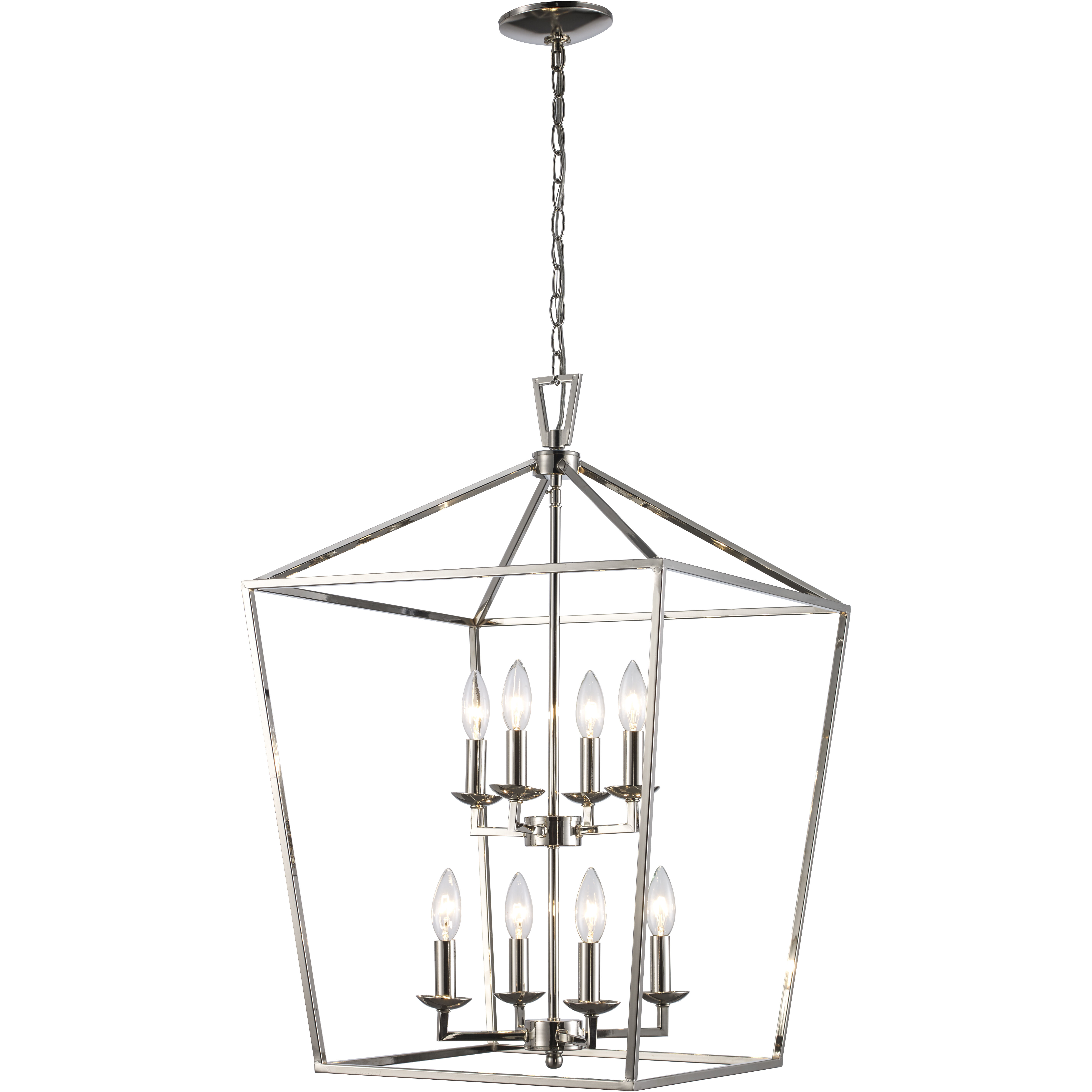 Lacey 8 Light 19 inch Polished Chrome Pendant Ceiling Light