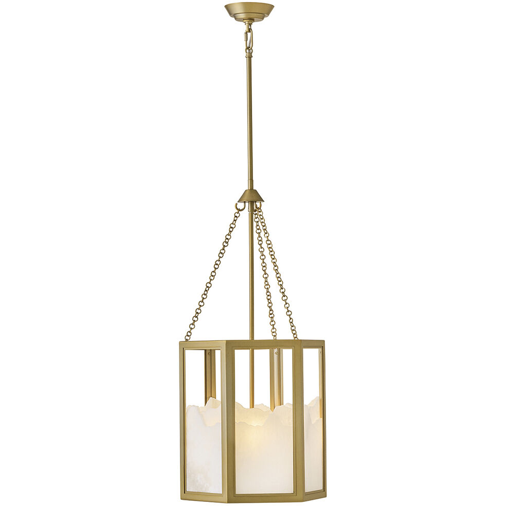 Veleta 3 Light 15 inch Lacquered Brass Pendant Ceiling Light