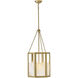 Veleta 3 Light 15 inch Lacquered Brass Pendant Ceiling Light