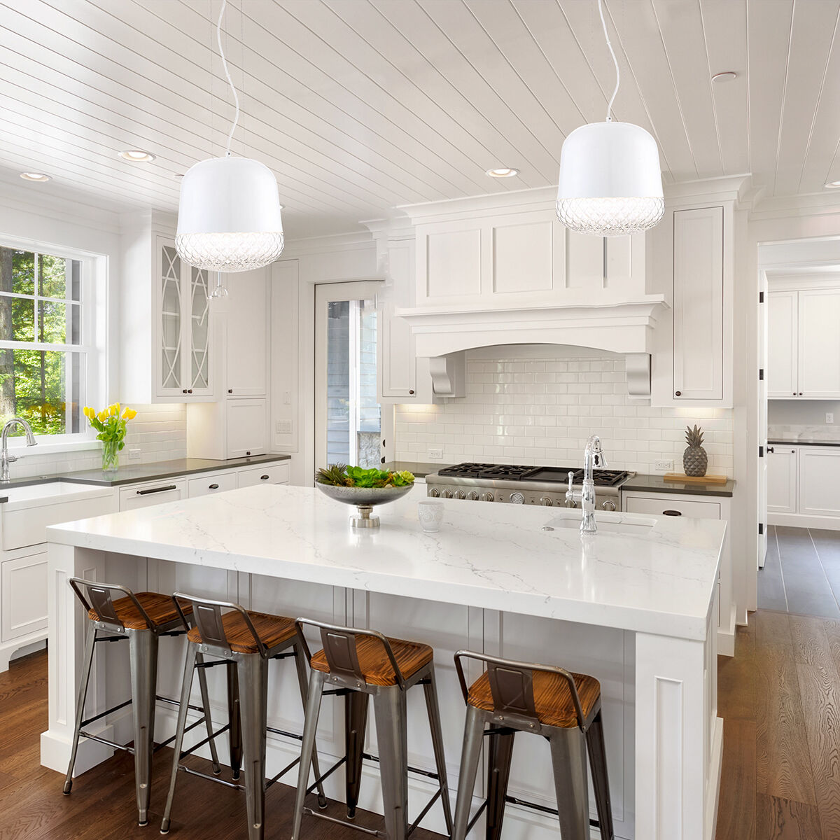 Corson 1 Light 10 inch White Pendant Ceiling Light, Small