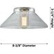 Edison Orwell 1 Light 8.38 inch Brushed Satin Nickel Flush Mount Ceiling Light in Clear Glass