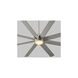 Cosmo 70 inch Satin Nickel with Silver Blades Indoor Fan, Light Kit Sold Separately