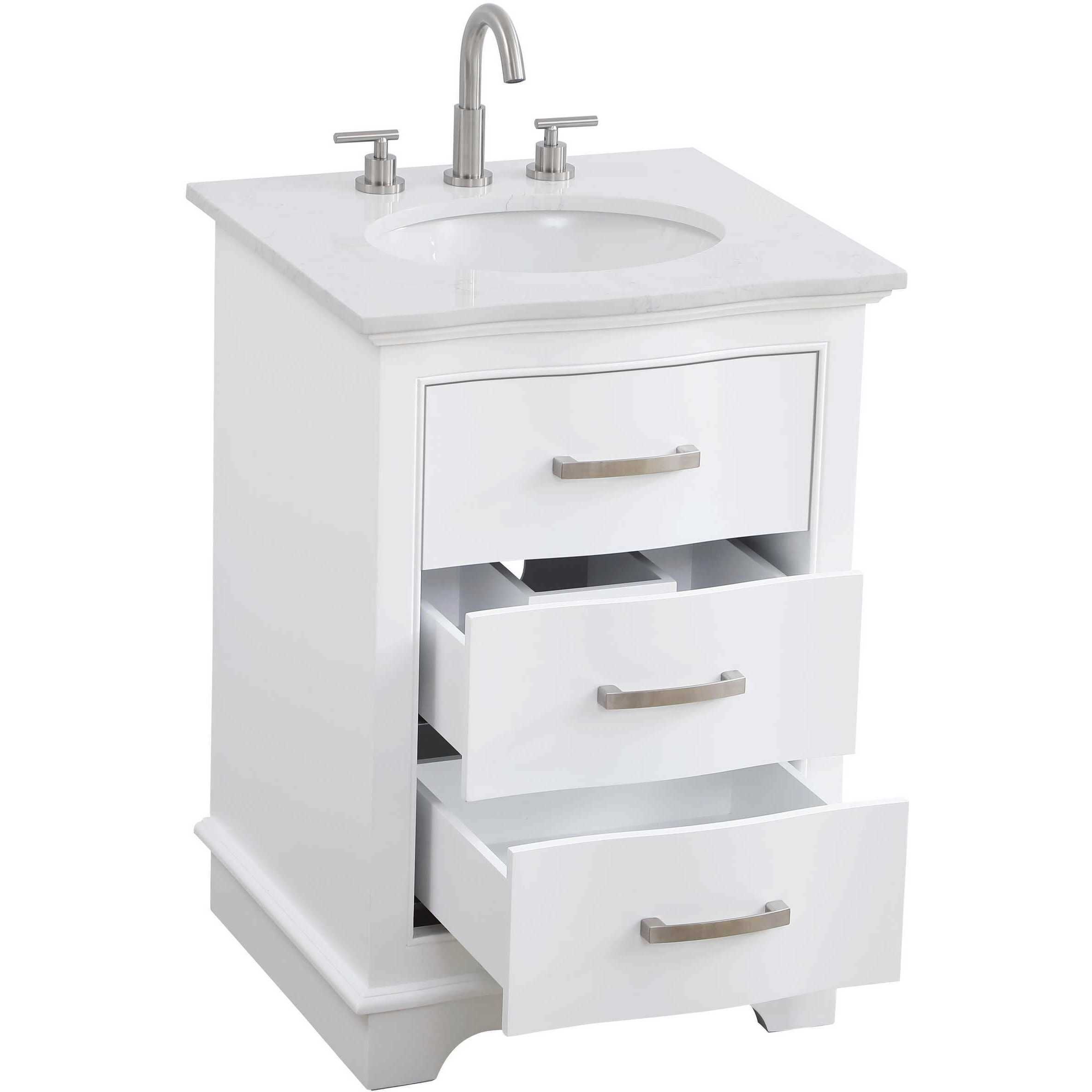 Knox 24 X 34 inch White Bathroom Vanity Cabinet