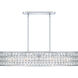 Gibson 5 Light 42 inch Polished Chrome Linear Chandelier Ceiling Light, Medium