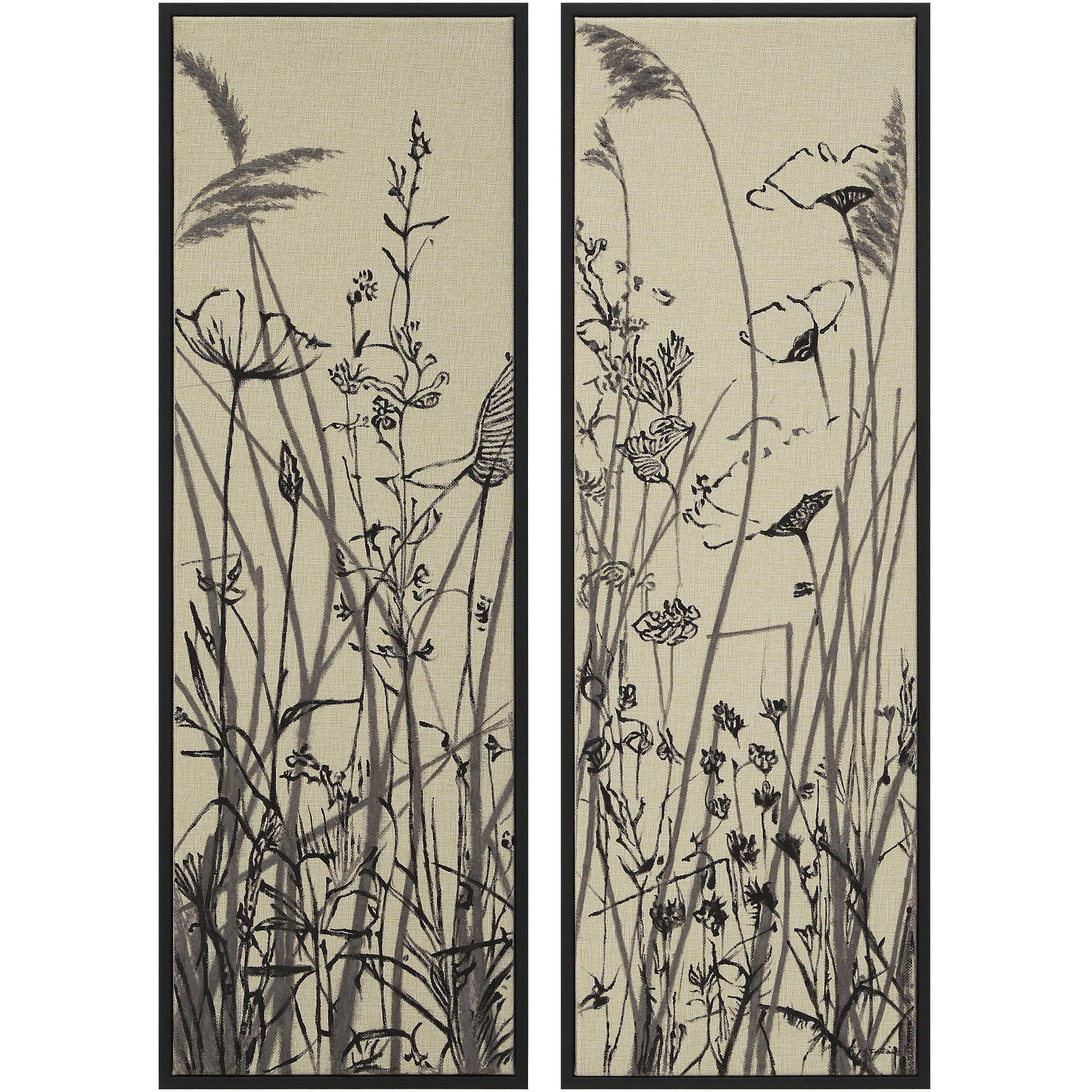 Karolina Multicolor and Black Canvas Art, Set of 2