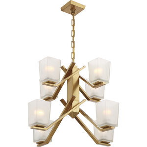 Timone 8 Light 27 inch Vintage Brass Chandelier Ceiling Light