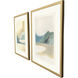 Ascent Green and Beige and Blue and Gray Framed Art