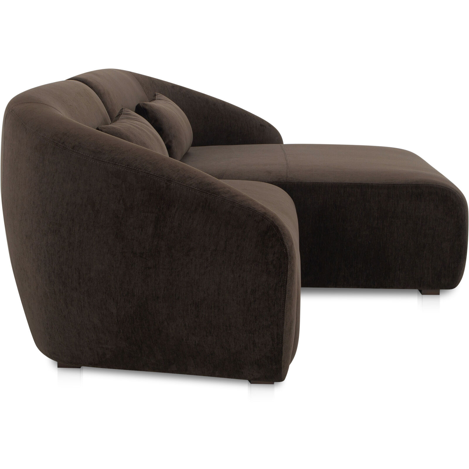 Amelia Brown Modular Right Sectional in Dark Brown, Nook