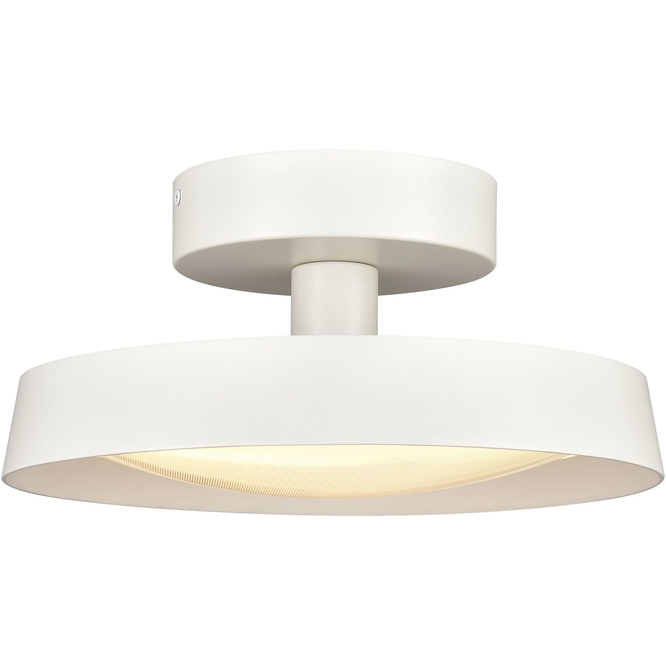 Nancy LED 11.75 inch Matte White Semi Flush Mount Ceiling Light