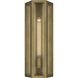 Berens 1 Light 20 inch Natural Brass Outdoor Wall Light
