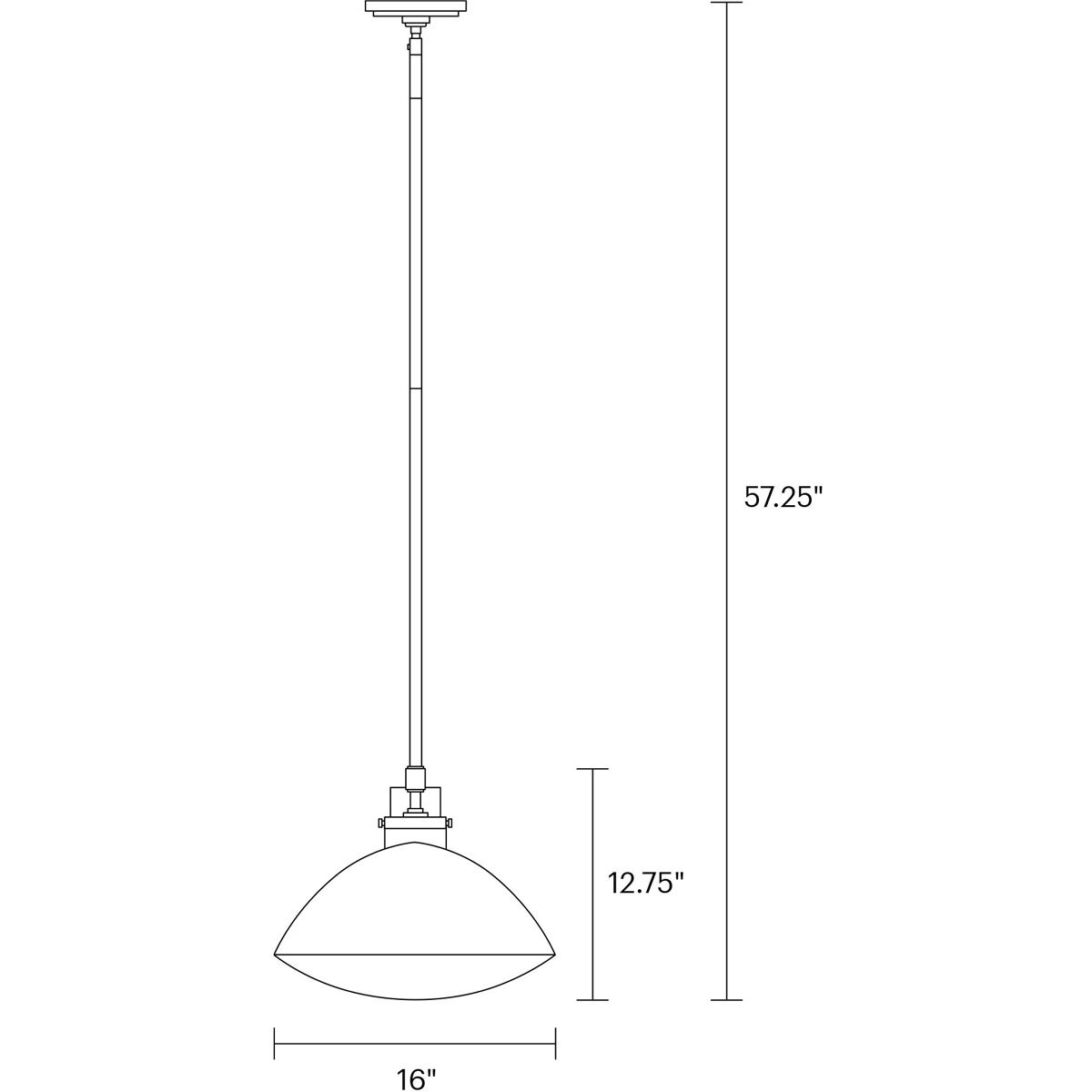 Belton 1 Light 16 inch Brushed Nickel Pendant Ceiling Light, Large