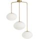 Rachel 3 Light 32 inch Aged Brass Multi Pendant Ceiling Light