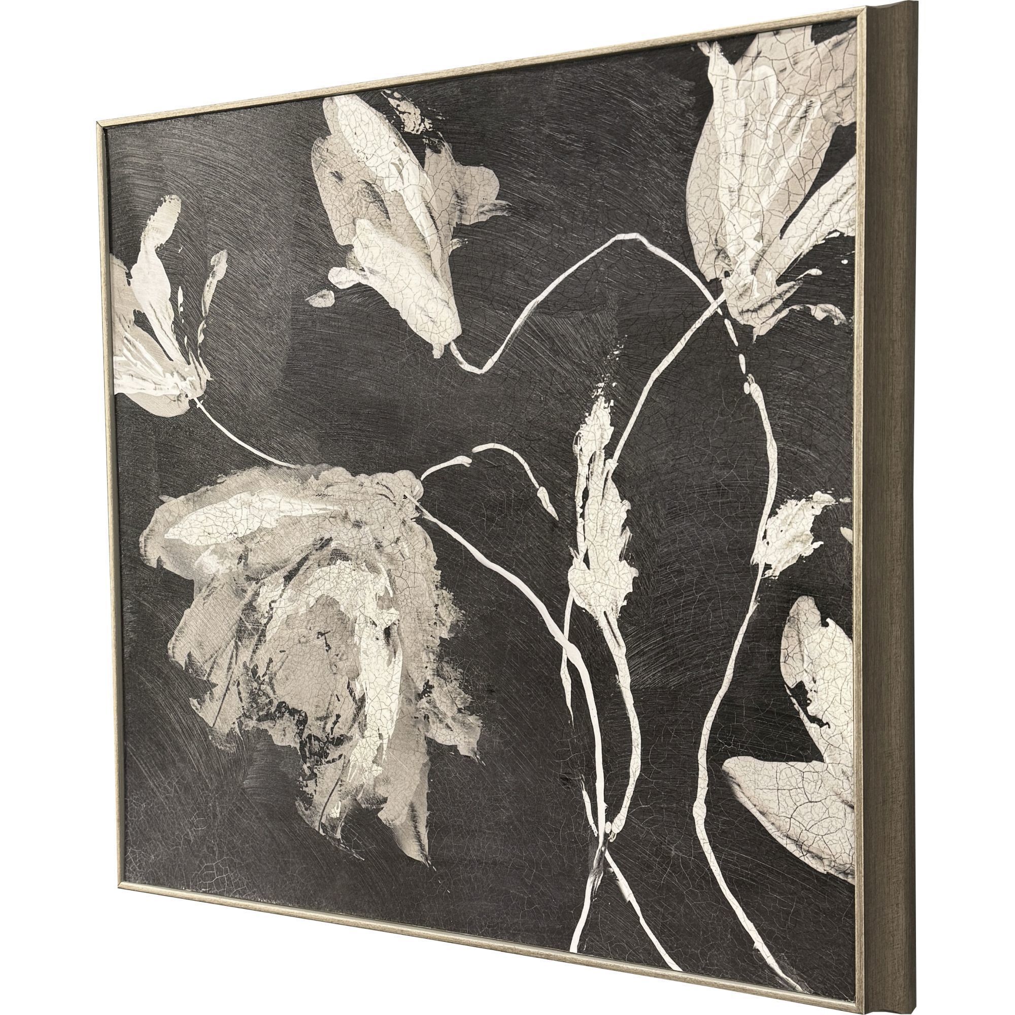 Neutral Flora 25 X 25 inch Non-Glass Framed Art, Propac