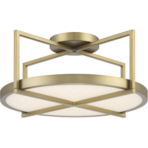 Boada LED 18 inch Soft Brass Semi Flush Ceiling Light