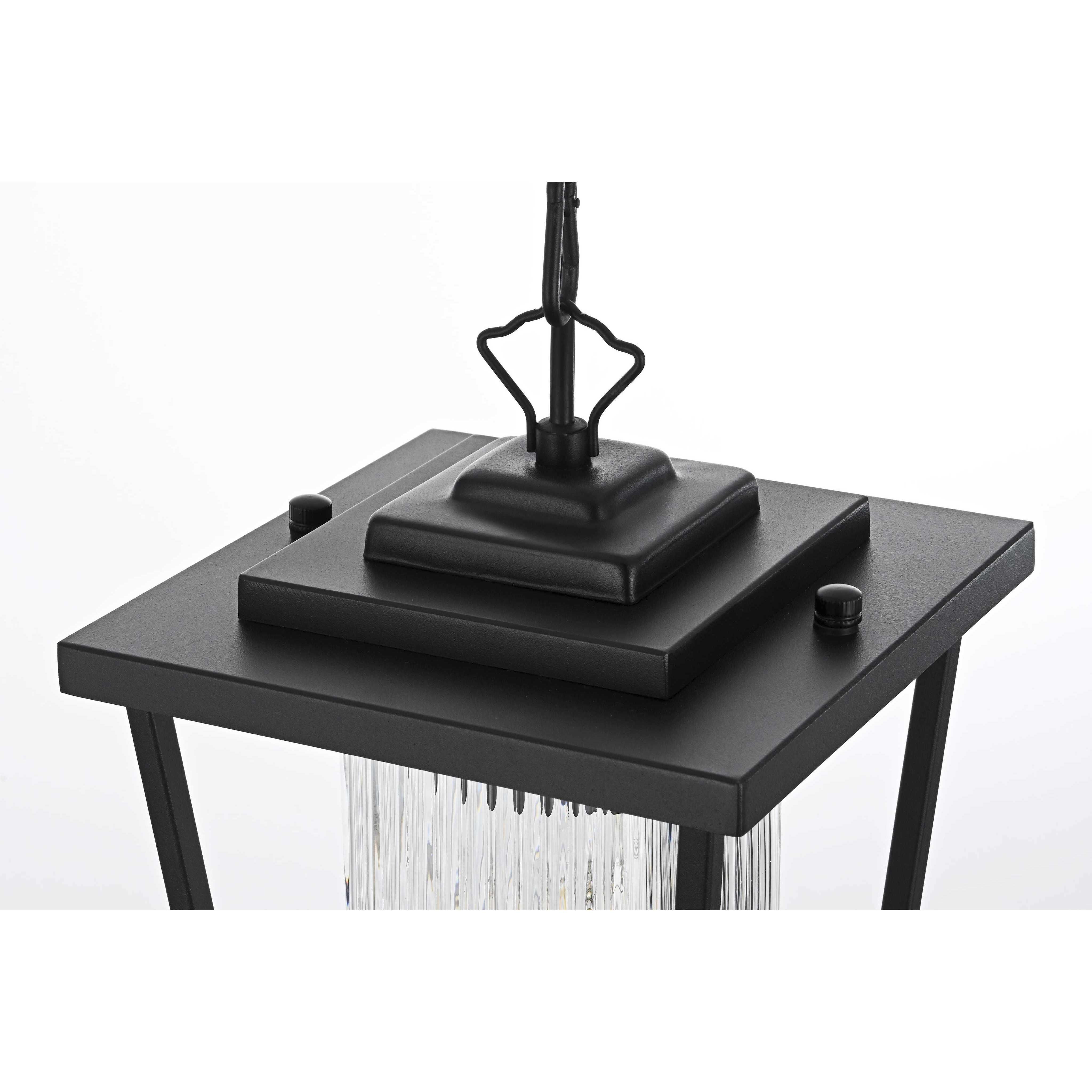 York 1 Light 6.5 inch Black Outdoor Pendant