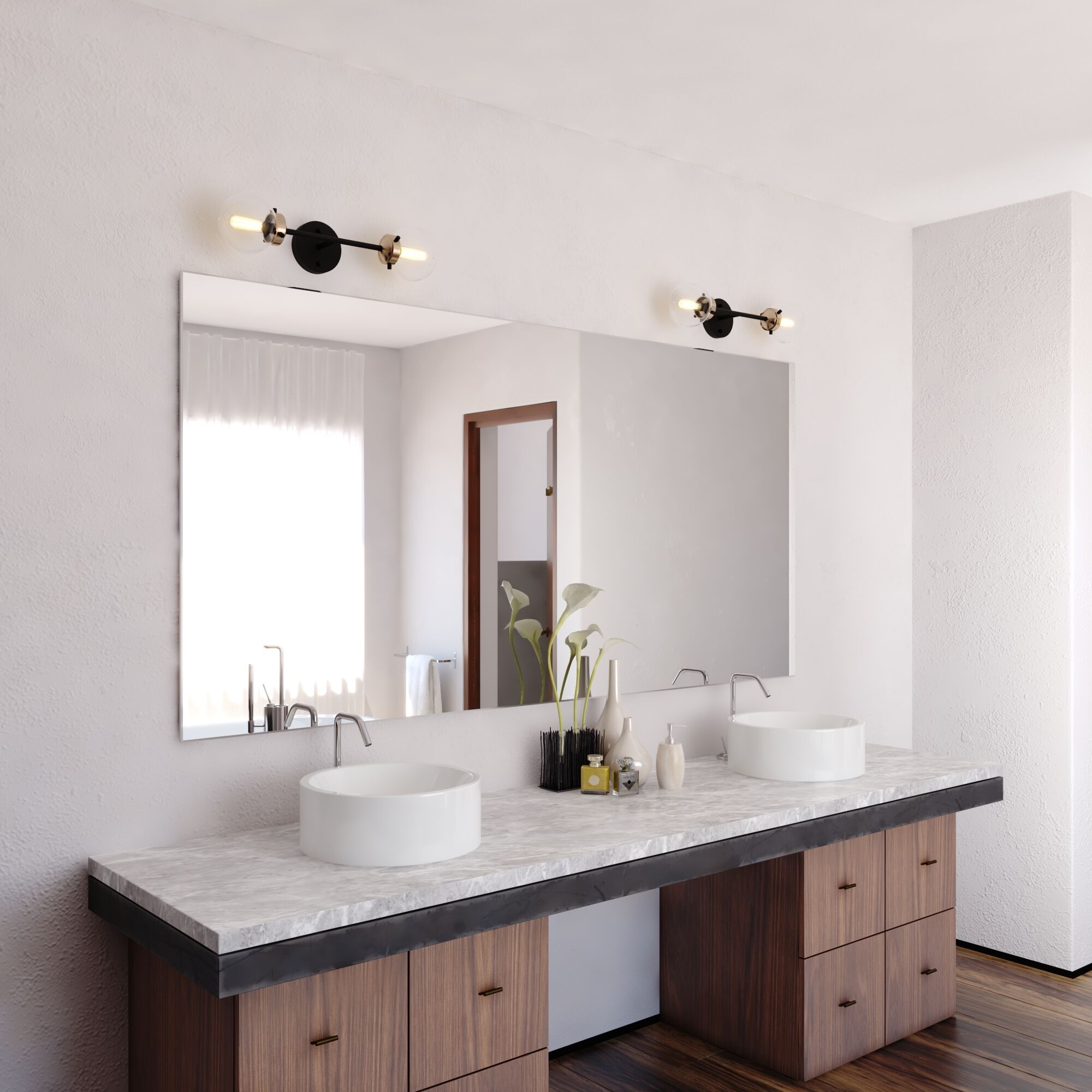 Orbit LED 5 inch Muted Brass and Oil Rubbed Bronze Wall Light in 2