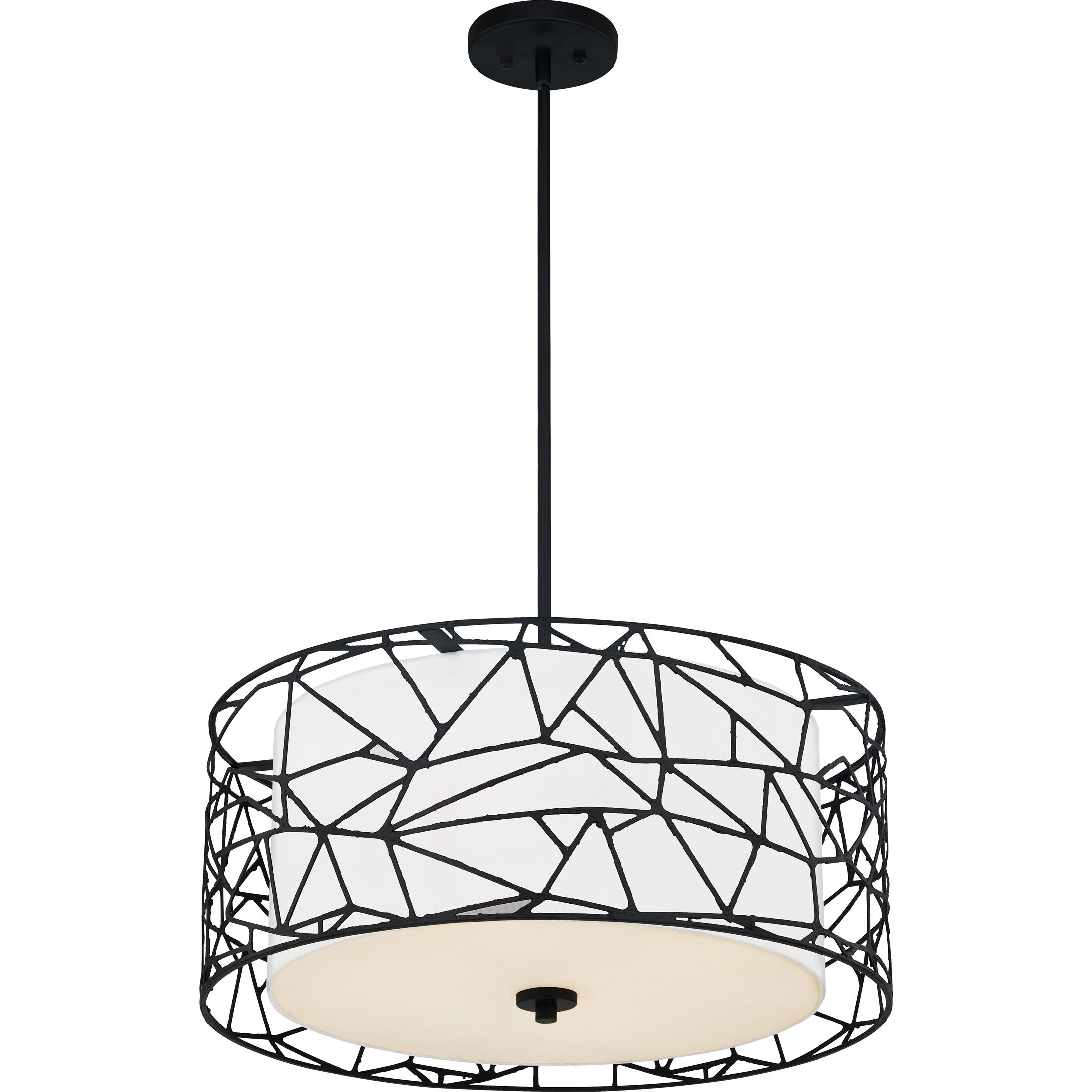Newcastle 4 Light 23.5 inch Matte Black Pendant Ceiling Light