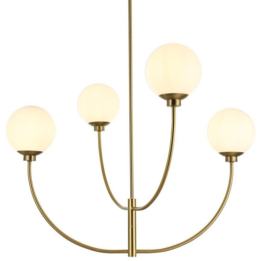 Nyomi 4 Light 36 inch Satin Gold Chandelier Ceiling Light