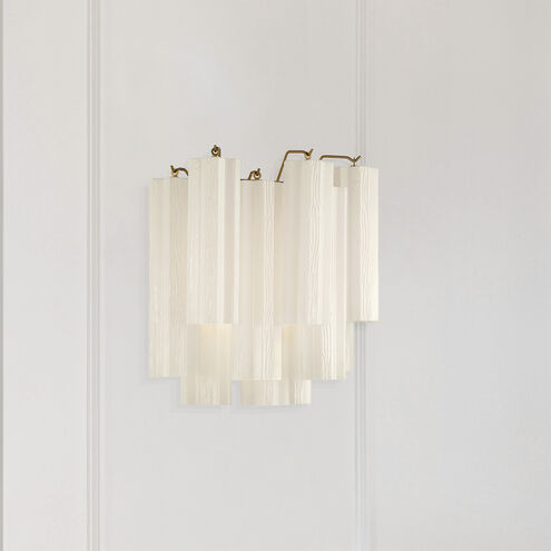 Addis Wall Sconce Wall Light in Tronchi Glass White