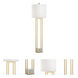 Tower 30.5 inch 100.00 watt Gold and White/Cream Buffet Lamp Portable Light