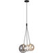 Magma LED 15 inch Black Chandelier Ceiling Light