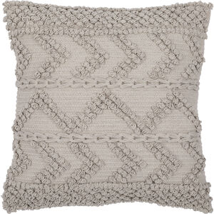 Merdo 22 inch Light Gray Pillow Kit in 22 x 22, Square