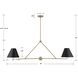 Xavier 4 Light 54 inch Vibrant Gold Chandelier Ceiling Light