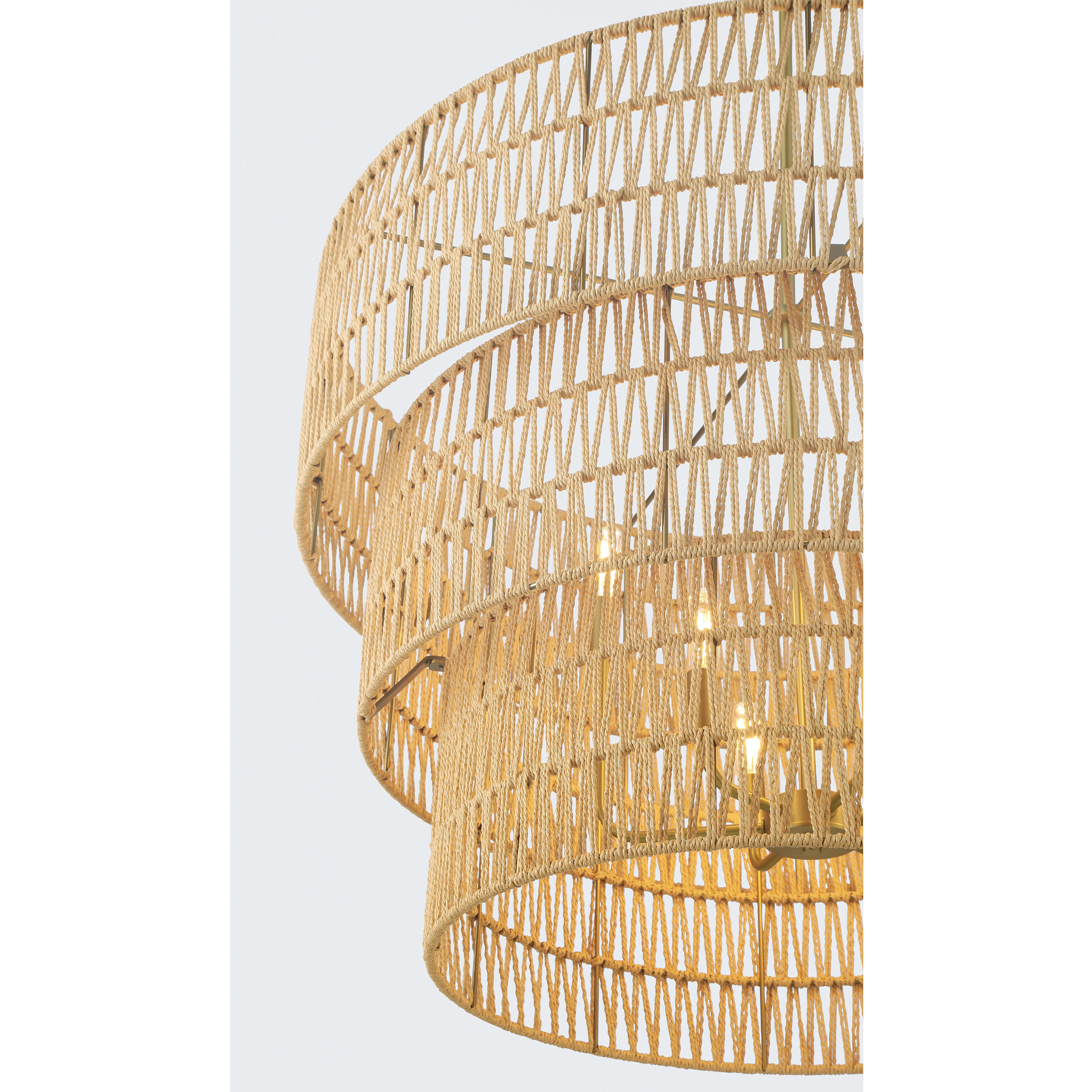 Bungalow Heaven 6 Light 32 inch Soft Brass Pendant Ceiling Light