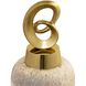 Tiff Aged Cream with Antique Brass Bottle, Set of 2