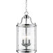 Payton Pendant Ceiling Light in Chrome, Caged