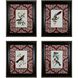 Cuvier Exotic Birds Red with White and Black Framed Wall Art