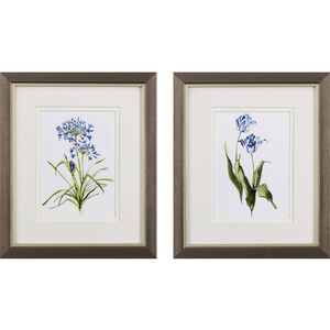 Florals Blue and Green Framed Art