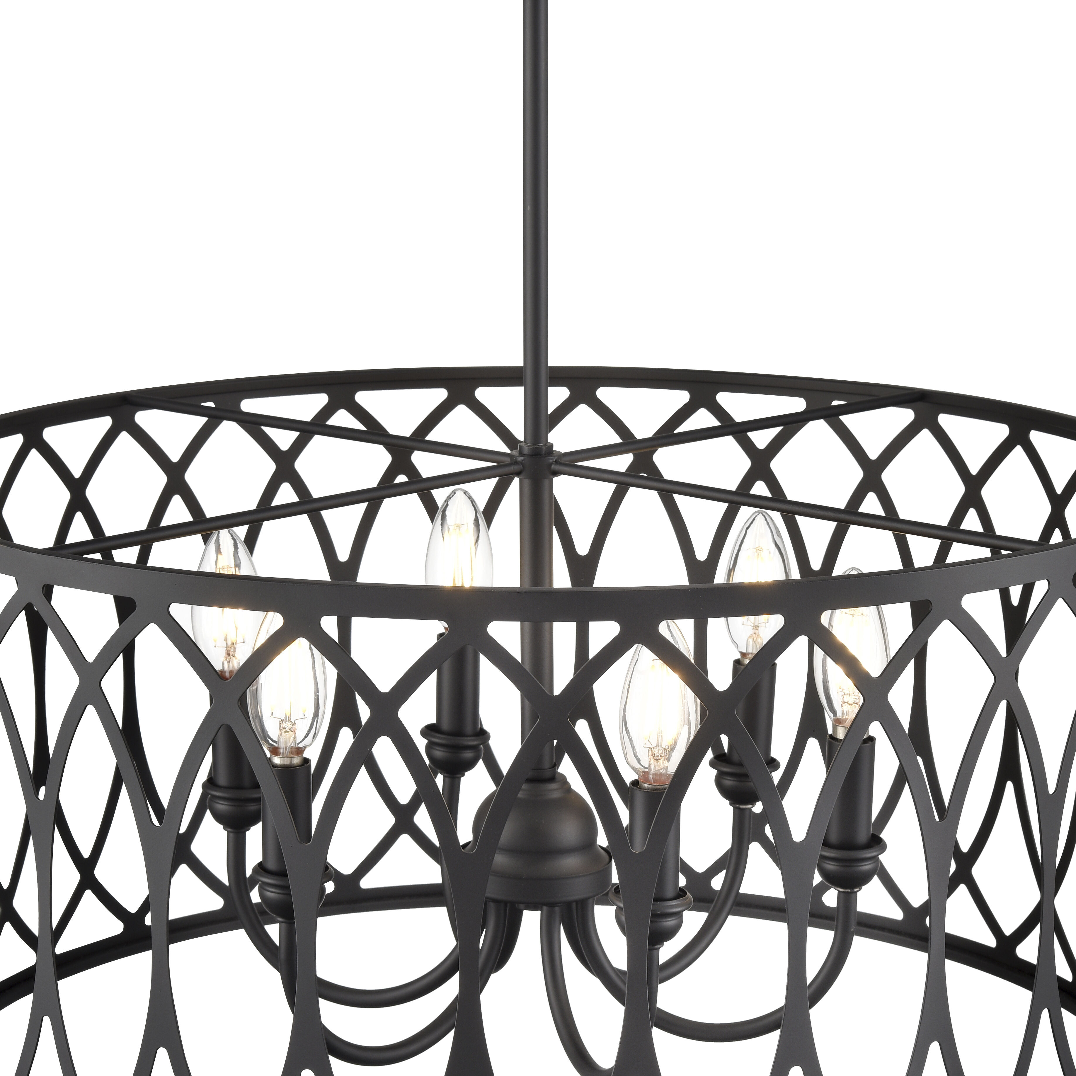 Arelyn 6 Light 23 inch Matte Black Pendant Ceiling Light