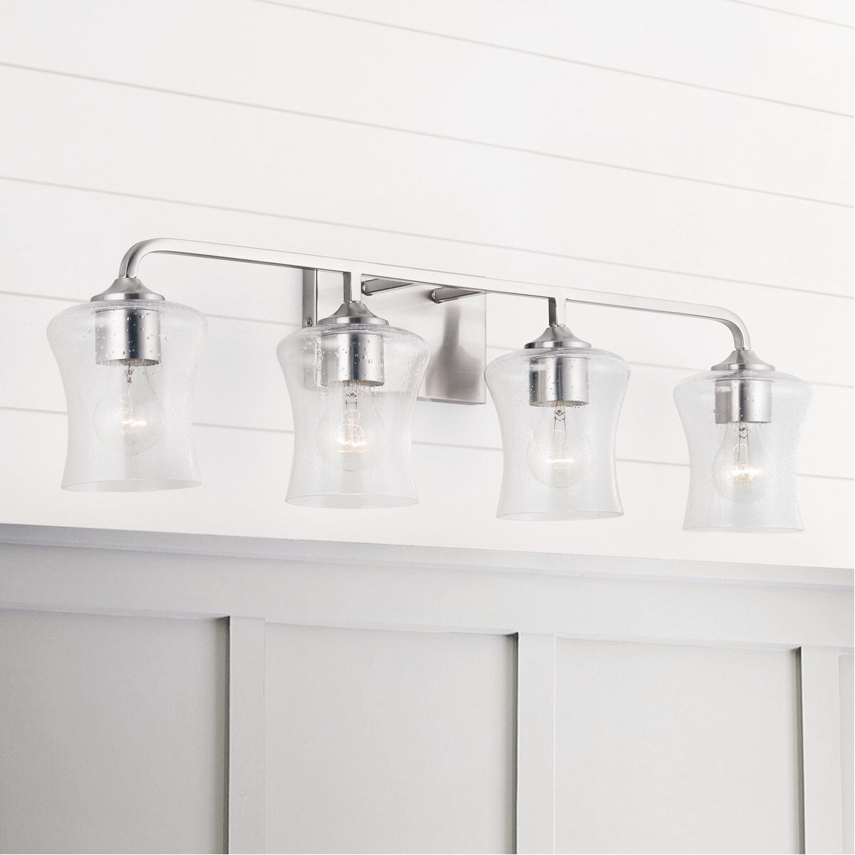 Reeves 4 Light 33 inch Brushed Nickel Vanity Light Wall Light