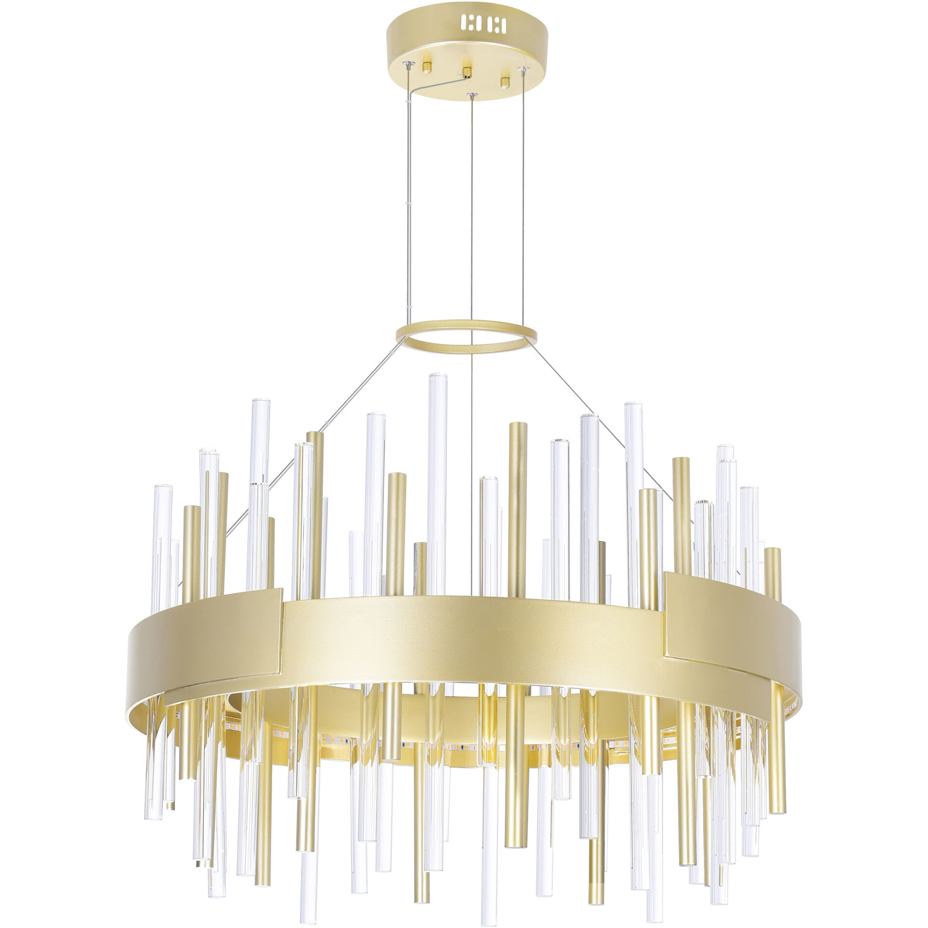 Millipede LED 20 inch Satin Gold Chandelier Ceiling Light