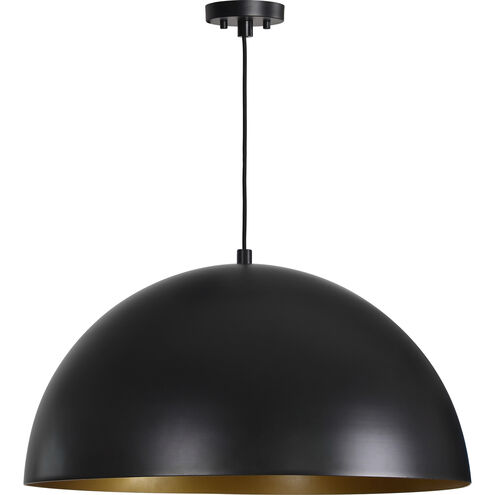 Sina 1 Light 28 inch Matte Black and Matte Gold Pendant Ceiling Light