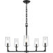 Fitzroy 5 Light 28 inch Matte Black Chandelier Ceiling Light