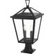 Frankford 2 Light 24 inch Black Outdoor Post Light