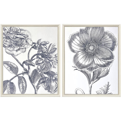 Belle Fleur Blue and White Framed Art