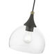 Glendon 1 Light 8.25 inch Bronze with Antique Brass Finish Accents Glass Pendant Ceiling Light in Bronze with Antique Brass Accent