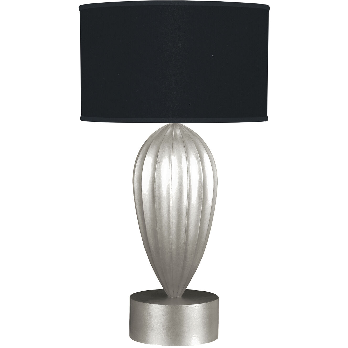 Allegretto 33 inch 150 watt Silver Table Lamp Portable Light